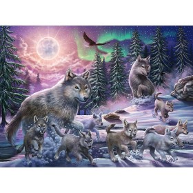 Puzzle familie de lupi 150 piese
